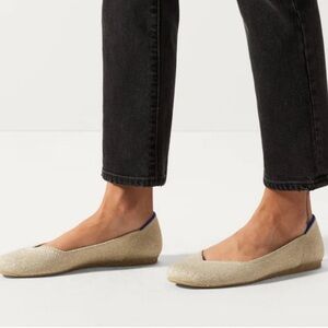 NEW! Rothy’s The Flat Metallic Gold (9.5)